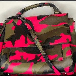 Guess Camo and Hot pink handbag/crossbody bag